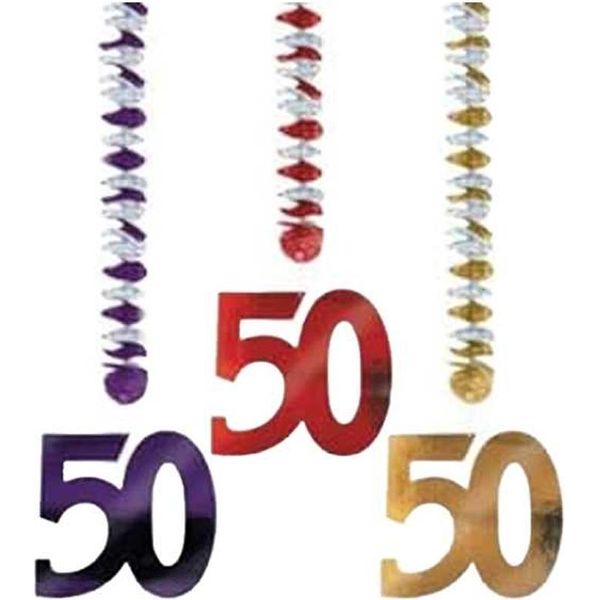 Amscan - Ritaglio - Decorazione Da Appendere, Foglio, 50. Confezione Da 3 SG38801 (Taglia Unica) (Colorato)-image