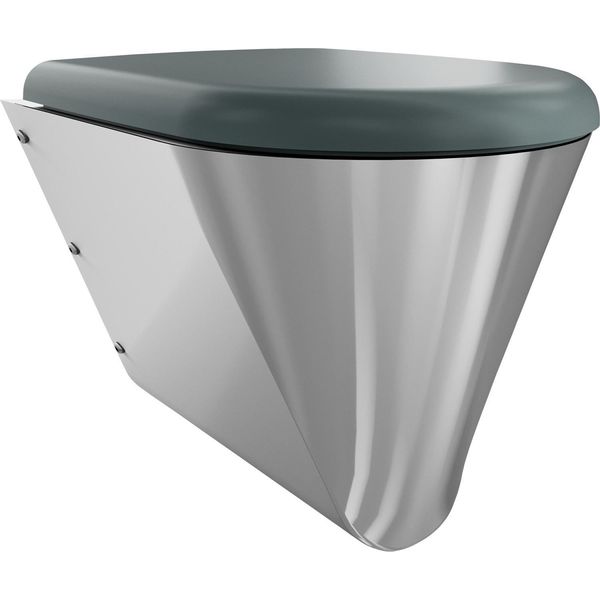 Kwc Ar T-WC, Campus, Acciaio Inox, Sospeso, 360X409X500 Mm, Sedile Grigio-image