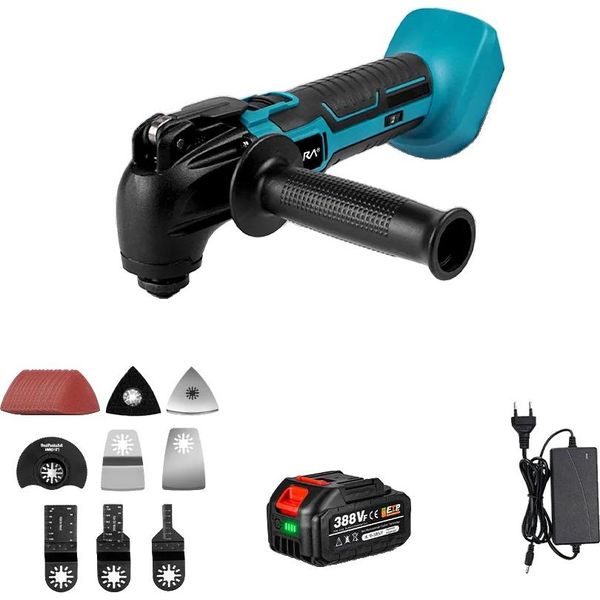 Multiutensile Oscillante A Batteria, Alta Potenza 600W, Velocità Regolabile 6000-20000 Giri/Min, Batteria 1Pc 388Vf-image