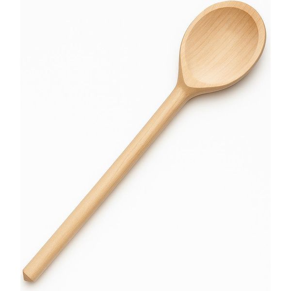 Cucchiaio Di Legno Rotondo 20 Cm | Cucchiaio Di Legno Naturale | Cucchiaio Da Cucina Ecologico | Cucchiaio Di Legno Per Cucinare E Mescolare Gli Alimenti-image