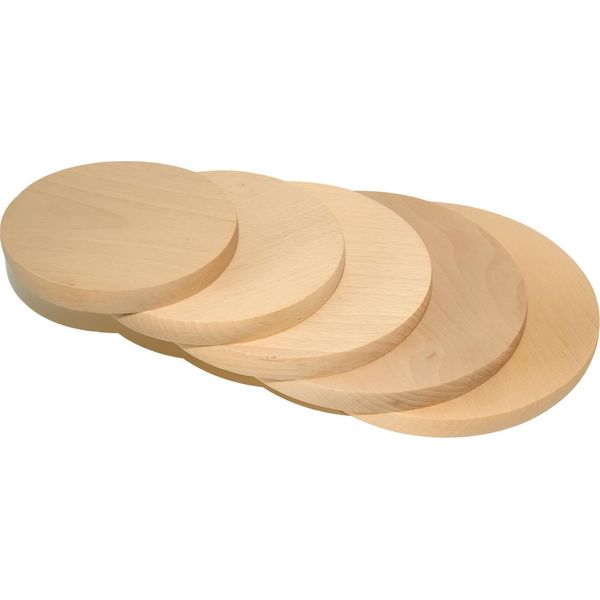Tagliere Rotondo In Legno 5 Pezzi Hit | Set Di 5 Taglieri Da Cucina In Legno | Tagliere Rotondo Da Portata | Set Di Taglieri Da Cucina-image