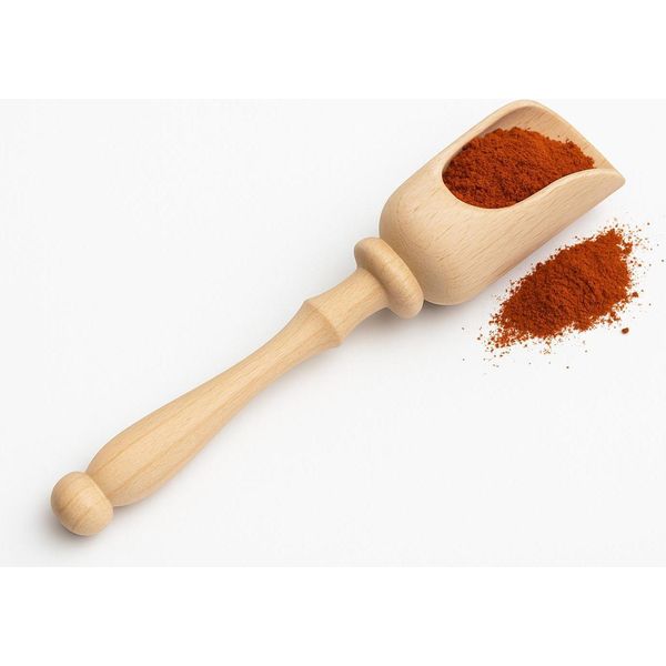 Paletta Per Spezie Con Manico - Piccola | Spatola Per Spezie In Legno | Mestolo Con Manico | Mini Paletta Da Cucina | Mestolo-image