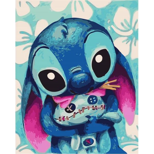 Pittura Con Cornice Immagini Da Dipingere - Disney Stitch 40X50 Cm-image