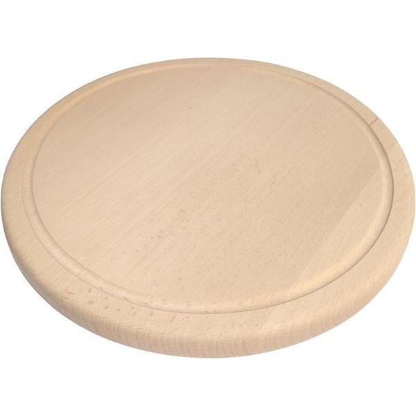 Tagliere Rotondo In Legno 28 Cm Con Scanalatura | Tagliere Rotondo In Legno | Tagliere Da Cucina In Legno | Tagliere Da Portata In Legno-image