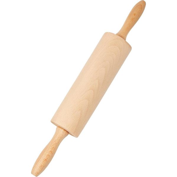 Mattarello 38 Cm Fisso Non Girevole | Mattarello Da Cucina In Legno | Rullo Per Pasta Manuale | Mattarello Per Cuocere Pizza E Biscotti-image