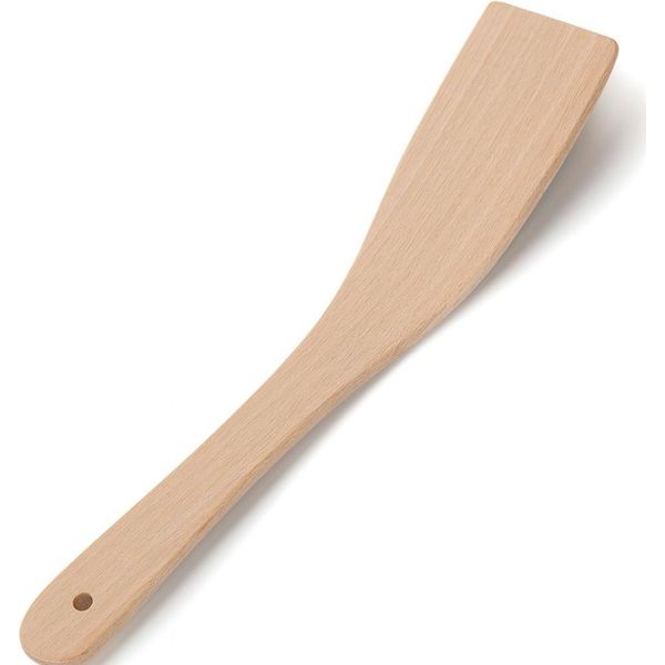 Spatola In Legno, Curva, Stretta, 29,5 Cm | Spatola In Legno | Spatola Da Cucina In Legno | Accessori Da Cucina In Legno Naturale-image