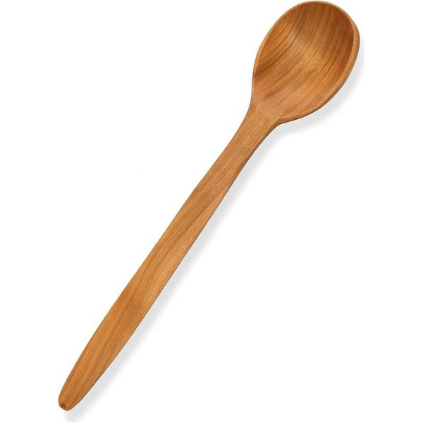 Cucchiaio In Ciliegio Grande 27 Cm | Cucchiaio Da Cucina Ecologico | Cucchiaio Da Cucina Naturale | Cucchiaio Da Cucina E Da Portata Robusto-image