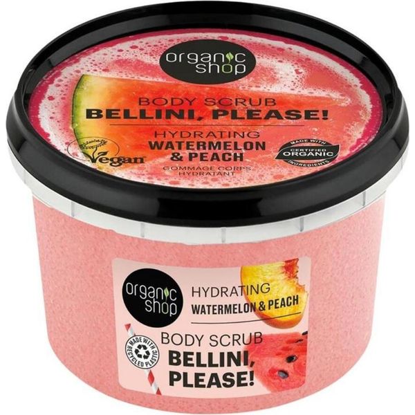Organic Shop - Scrub Corpo Anguria E Pesca - Idratazione E Freschezza - 250 Ml - 1 Pezzo-image