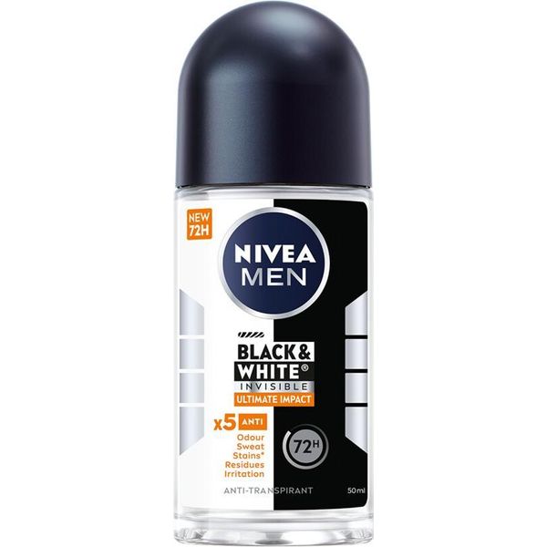 Nivea Men - Deodorante Roller - Black & White Ultimate Impact - 50 Ml - 1 Pezzo-image