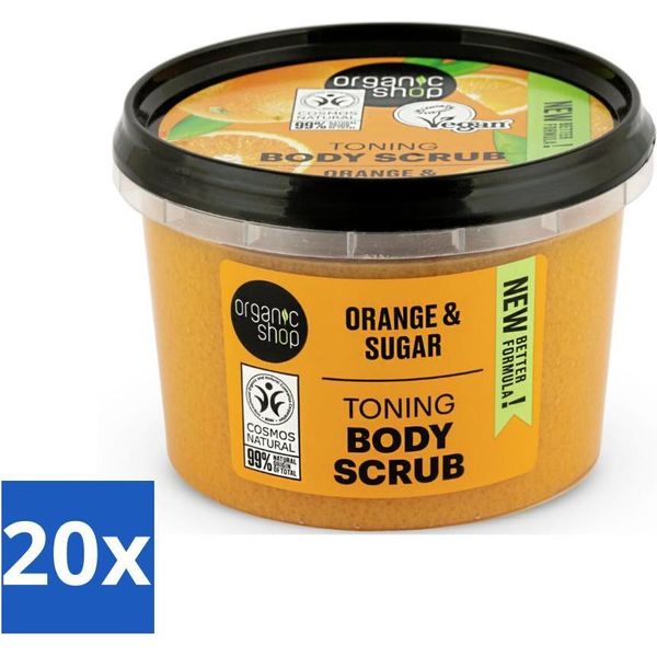 Organic Shop - Scrub Corpo All'arancia - Nutriente E Profumato - 250 Ml - Value Pack - 20 Pezzi-image