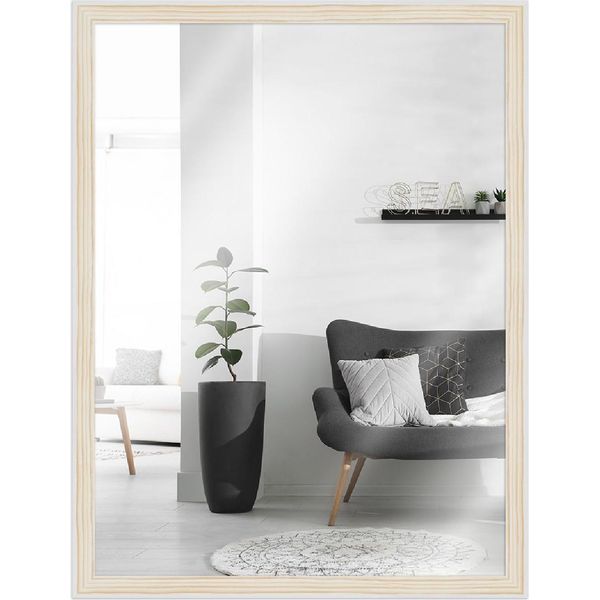 Specchio Da Parete In Legno Naturale Mendeframes H080 30X60 Cm-image