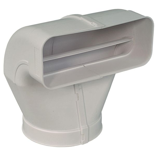 Condotto Piatto Da 222X89Mm A Ø 150Mm, Deviatore, Arco Di Ventilazione Cucina-image