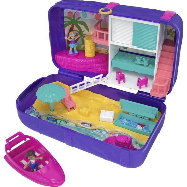 Polly Pocket Grande Cofanetto Play Set Spiaggia Divertimento Zaino-image