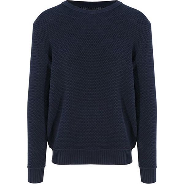 Ecologie EA062 | Maglione Taroko Rain Da Uomo, Polsini E Collo A Coste - Colore: Navy - Taglia: L-image
