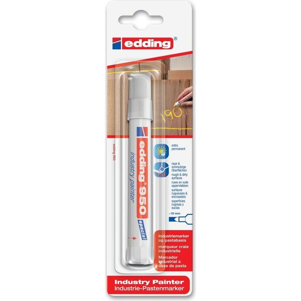 Edding - Punta In Feltro Edding 950 Pasta Da 10 Mm Bianco | Soffio 1 Pezzo | 5 Pezzi-image