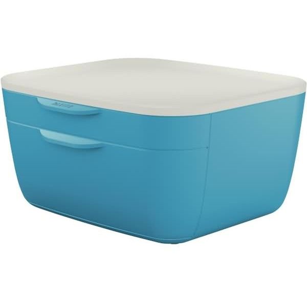 Set Di Cassetti Cosy A4 2 Cassetti In Polistirolo Blu/Grigio Chiaro Confezione Da 72 Pezzi-image
