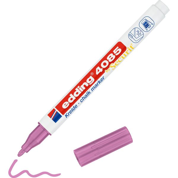 Edding - Matita A Gesso Edding 4085 Um 1-2 Mm Rosa Metallizzato | 10 Pezzi-image
