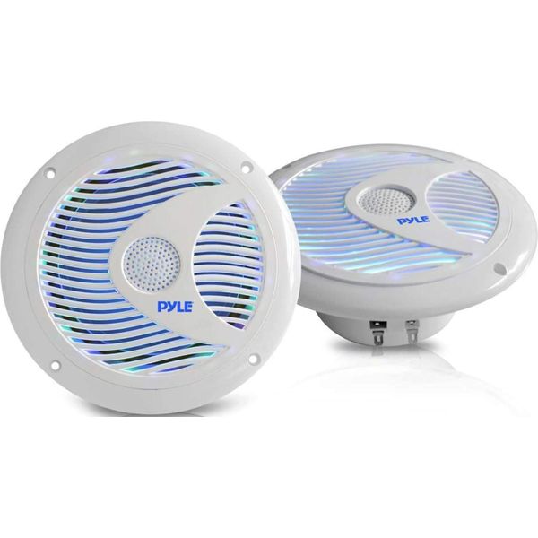 Scatole Per Altoparlanti Da Esterno Pyle - Scatola Per Altoparlanti - Altoparlante Passivo Impermeabile Da 150 Watt, A 2 Vie, Con Luci Led In Bianco-image