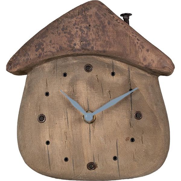 Orologio Da Tavolo Clayre & Eef 18X5X19 Cm Legno Marrone-image
