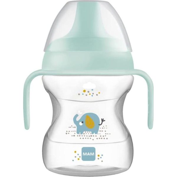 Mam Learn To Drink Cup Con Manici E Beccuccio Rimovibili, 6+ Mesi, 190 Ml, Azzurro 1 Pezzo (Confezione Da 1)-image