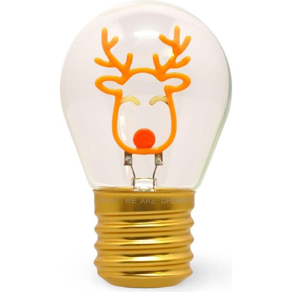 Legami Bulb Fiction Renna Da Tavolo Con Design A Lampadina Led Xmas Natale-image
