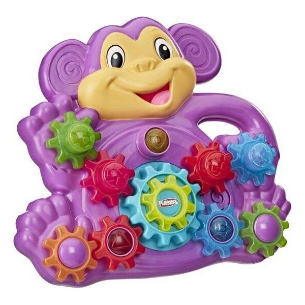 Playskool Stack 'N Spin - Pannello Di Gioco A Scimmia Per Bambini Da 9 Mesi - Con Suono - Ingranaggi - Giocattoli Rotanti-image