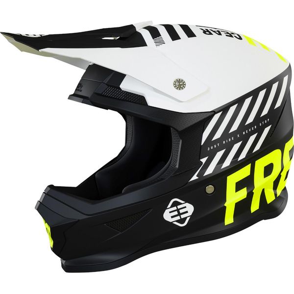 Casco Motocross Freegun XP4 Danger, Nero/Bianco/Giallo, 2XL (63/64)-image