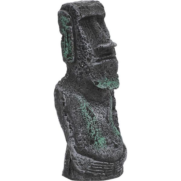 Statua Dell'isola Di Pasqua In Resina, Statua Dell'isola Di Pasqua Per Acquario, Ritratto Dell'isola Di Pasqua In Vasca, Accessorio Per Acquario, Ornamento Per Vasca-image