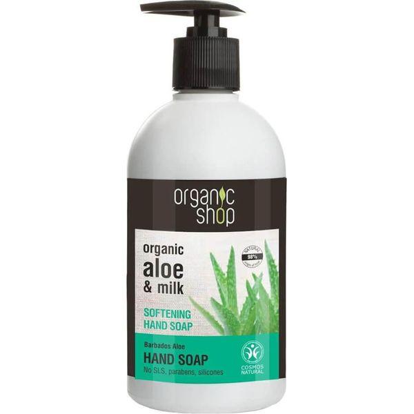 Organic Shop Sapone Per Le Mani Ammorbidente All'aloe E Al Latte 500Ml-image