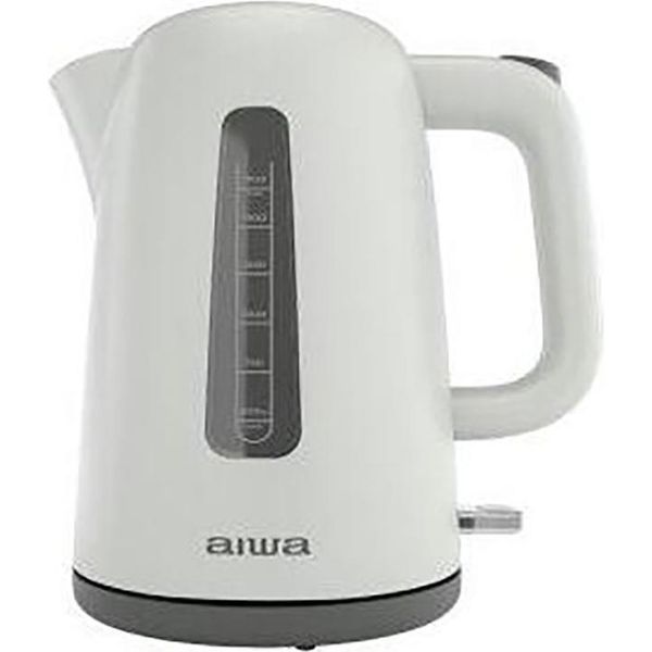 Bollitore Aiwa AKT-2000, 2200W, 1,7 Litri, Base Girevole A 360º, Spegnimento Automatico Strix, Bianco-image