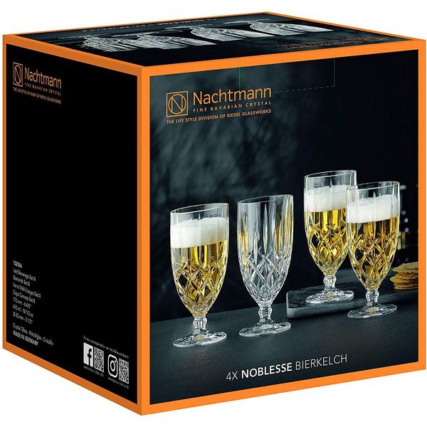 Nachtmann Vorteilsset 4 X 4 Glas/Stck Bierkelch 617/40 Noblesse 102556 Und Geschenk + Spende-image