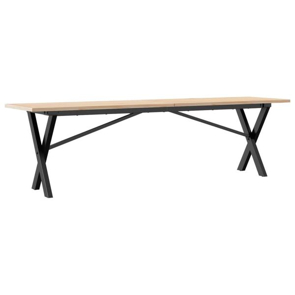 Syfax™ Tavolino Salotto Telaio A X 160X40X45 Cm Legno Pino E Acciaio-image