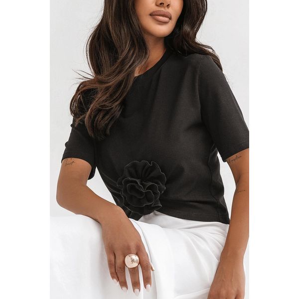 Ivon T-Shirt Donna A Maniche Corte Elvie Nero S-image