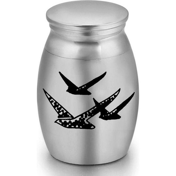Elegante Mini Urna Per Ceneri - 15 Ml - 25 X 16 Mm - Urna Commemorativa Per Animali E Persone - Argento-image