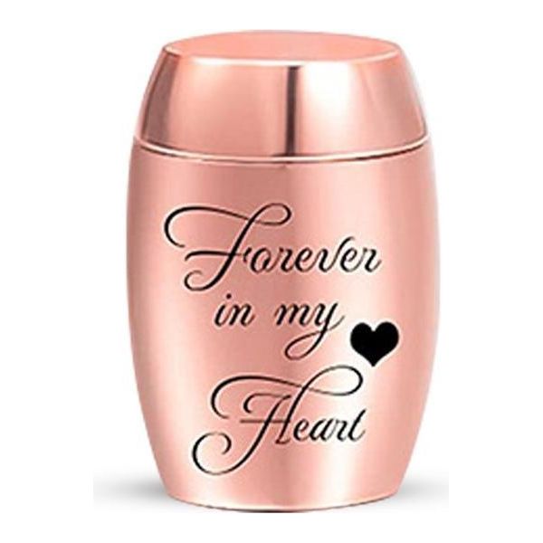 Elegante Mini Urna Per Ceneri - 10 Ml - 25*16 Mm - Urna Commemorativa Per Animali E Persone - Rosa-image