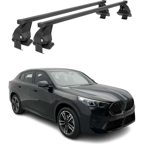 Portapacchi Menabo Per Bmw Ix2 U10 2024-2025 Acciaio Nero 2 Pezzi-image
