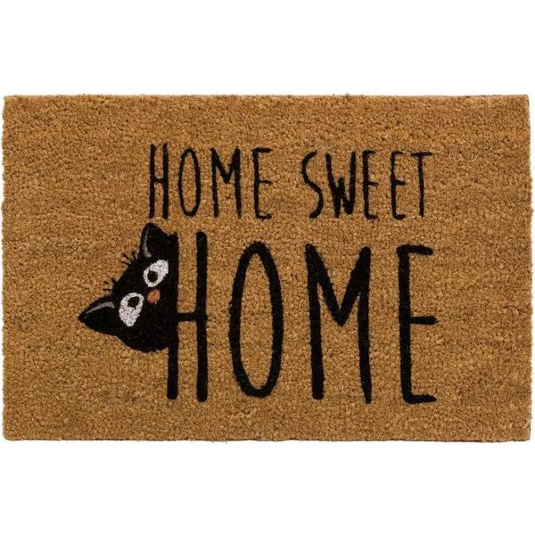 Howhomely | Tappetino Per Porta - Tappetino D'ingresso - Marrone Nero - 40 X 60 Cm - Zerbino In Cocco-image