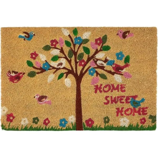 Howhomely | Zerbino Per Porta - Zerbino In Cocco - Colore Marrone - 40 X 60 Cm - Tappeto Per Ingresso-image