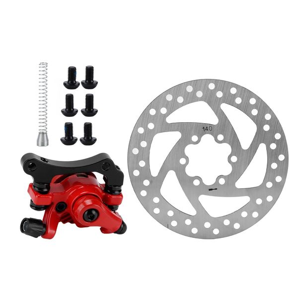 Kit Pinza Freno Con Disco Da 140 Mm, 6 Fori, In Lega Di Alluminio Resistente All'usura Per Scooter Elettrico-image