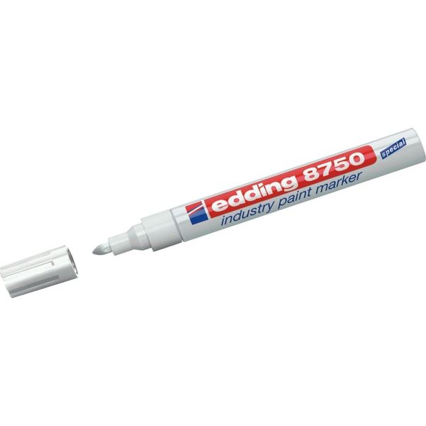 Edding - Pennarello Indelebile 8750 Industria 2-4 Mm Bianco | 10 Pezzi-image