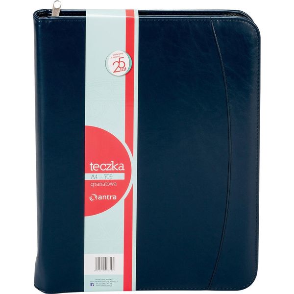 Cartella A4 709 Con Zip, Blu Navy-image