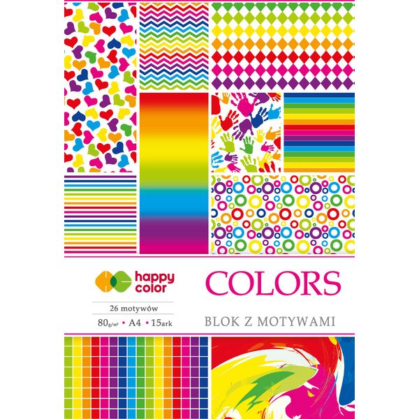 Happy Color A4 80G 15 Fogli Con Motivi Colori-image