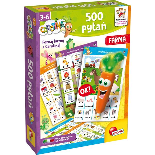 Gioco Educativo 500 Domande Fattoria Carotina Lisciani-image