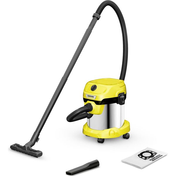 Karcher KäRcher Wd 2 Plus S V-15/4/18 Aspiratore A Tamburo 15 L Dry&Wet 1000 W Sacchetto Per La Polvere-image