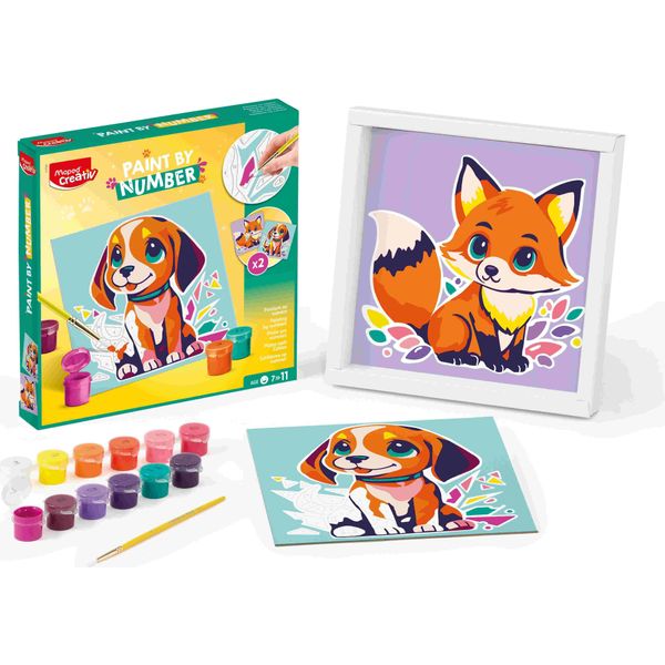 Maped 907084 Maped Set Da Colorare Creativo "Dipingere Con I Numeri"" Cane/Fuoco"-image