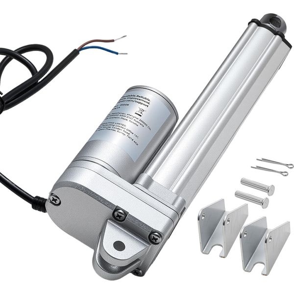 Attuatore Lineare Vevor 12 V, Motore Lineare Impermeabile IP65 Da 152,4 Mm, 3000 N Attuatore Lineare, 5 Mm/S Attuatori A Tecnologia Lineare Con Staffe Di Montaggio Per Inseguitori Solari, Macchine Industriali, Apriporta-image
