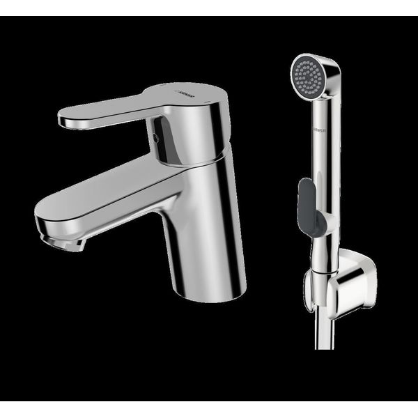 Hansa Hansaprimo Mitigeur De Lavabo, Avec Douchette Fonctionnelle, Sans Vidage, Saillie : 107Mm, 49462203, 49462203-image