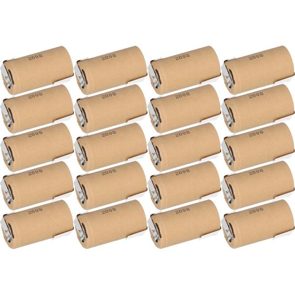 20X Panasonic Akku Sub-C 1.2V 3000Mah PBK300SCEY1 Pp Nimh Z-LöTfahne-image