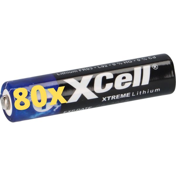 80X Xtreme Batterie Al Litio Aaa Micro FR03 L92 Xcell 20X 4Er Blister-image