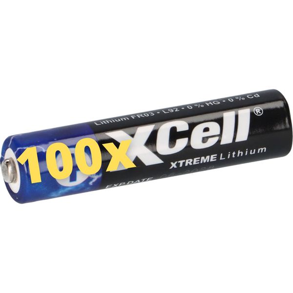 100X Xtreme Batterie Al Litio Aaa Micro FR03 L92 Xcell 25X 4Er Blister-image
